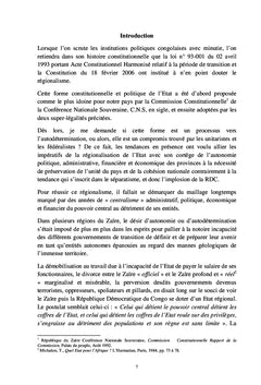 Régionalisme congolais ou droit à l'autodétermination
