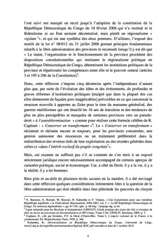 Régionalisme congolais ou droit à l'autodétermination