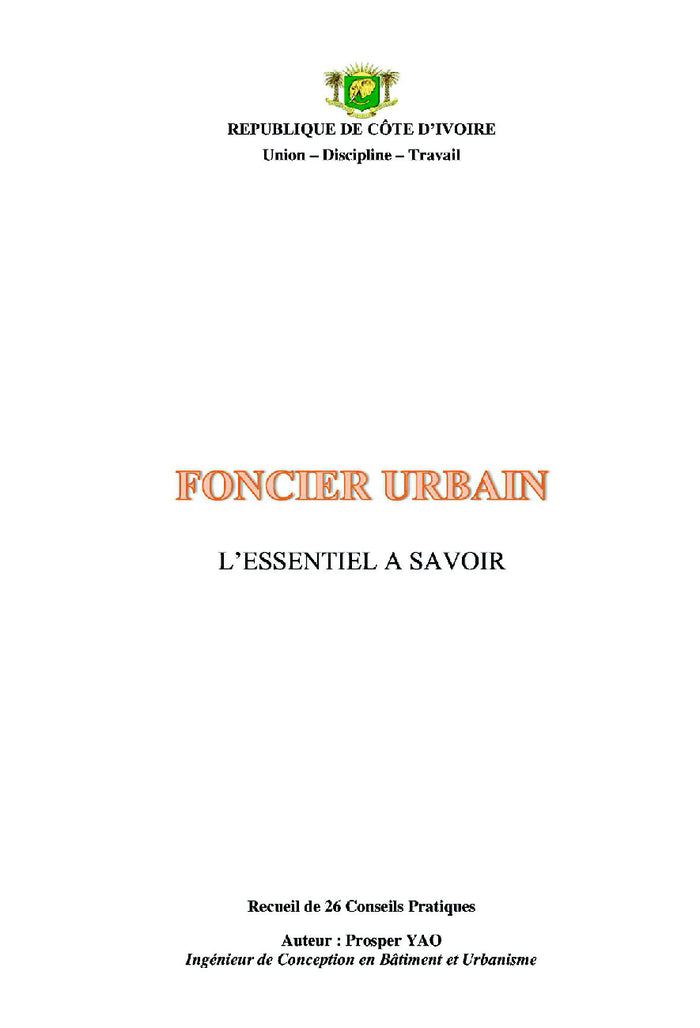 Foncier urbain, l'essentiel à savoir