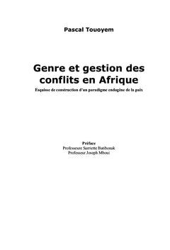 Genre et gestion des conflits en Afrique
