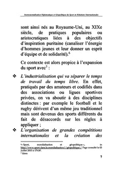 Sport, Diplomatie et Géopolitique