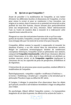 Modélisation de l'empathie