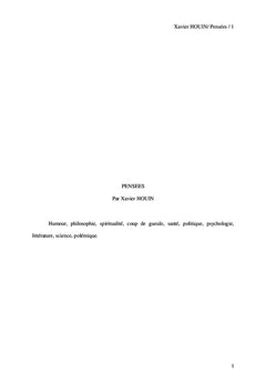 Pensées