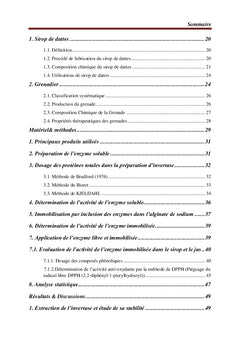 Immobilisation de l'invertase extraite de la levure boulangEre