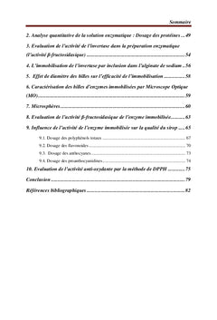 Immobilisation de l'invertase extraite de la levure boulangEre