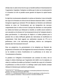 Les variables influençant le transfert des apprentissages acquis