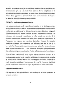 Les variables influençant le transfert des apprentissages acquis