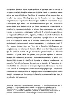 Les variables influençant le transfert des apprentissages acquis