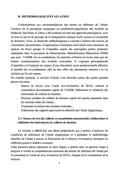 Pour une intégration locale efficace post crise des ex-combattants