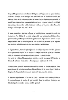 Étude sur les contes de Maupassant