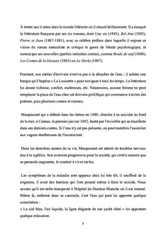 Étude sur les contes de Maupassant