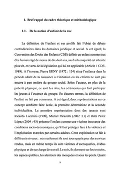 Conditions de vie des enfants de la rue à Bamako et Mopti