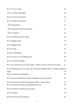 Problématique des Tontines dans la commune urbaine de Ségou au Mali