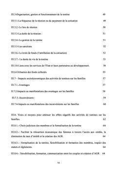 Problématique des Tontines dans la commune urbaine de Ségou au Mali