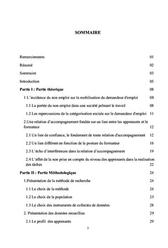 Recherche sur la relation d'accompagnement