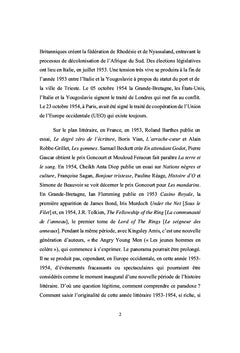 L'année littéraire 1953-54 dans la littérature européenne