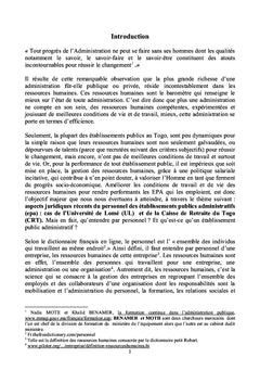 Aspects juridiques du personnel des EPA