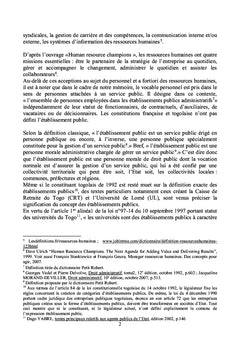 Aspects juridiques du personnel des EPA