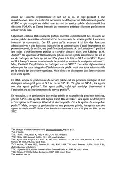 Aspects juridiques du personnel des EPA