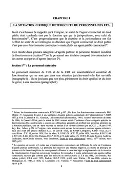 Aspects juridiques du personnel des EPA