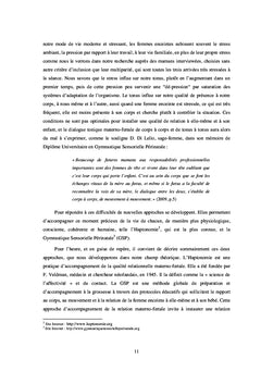 La relation sensorielle materno-foetale