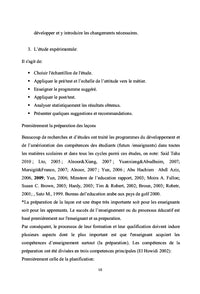 Efficacité du travail en équipe afin de développer des compétences de la préparation des leçons