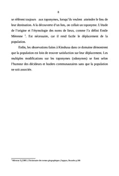 Usage des toponymes problématique en RDC dans le domaine de la cartographie