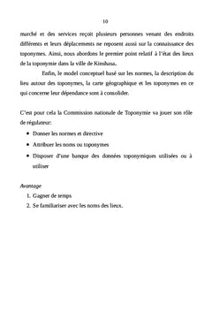 Usage des toponymes problématique en RDC dans le domaine de la cartographie
