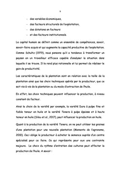 Analyse de l'efficacité technique des producteurs artisanaux d'huile de palme