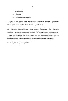 Analyse de l'efficacité technique des producteurs artisanaux d'huile de palme