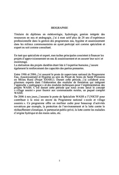 Gestion intégrée des ressources en eau dans le bassin de la Lubudi