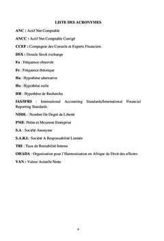 Évaluation financière des entreprises camerounaises