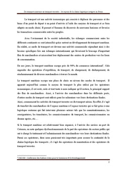 Du transport maritime au transport terrestre: