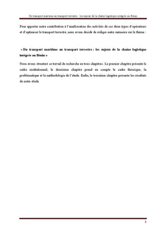 Du transport maritime au transport terrestre: