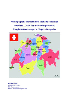 Accompagner l'entreprise qui souhaite s'installer en Suisse
