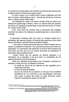 Les agences de sécurité privées et la lutte contre le chômage à Bukavu