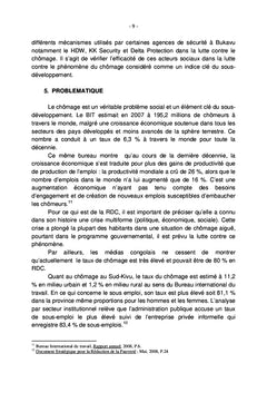 Les agences de sécurité privées et la lutte contre le chômage à Bukavu