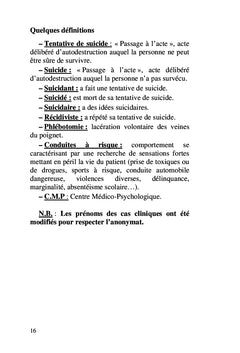 L'adolescent suicidaire