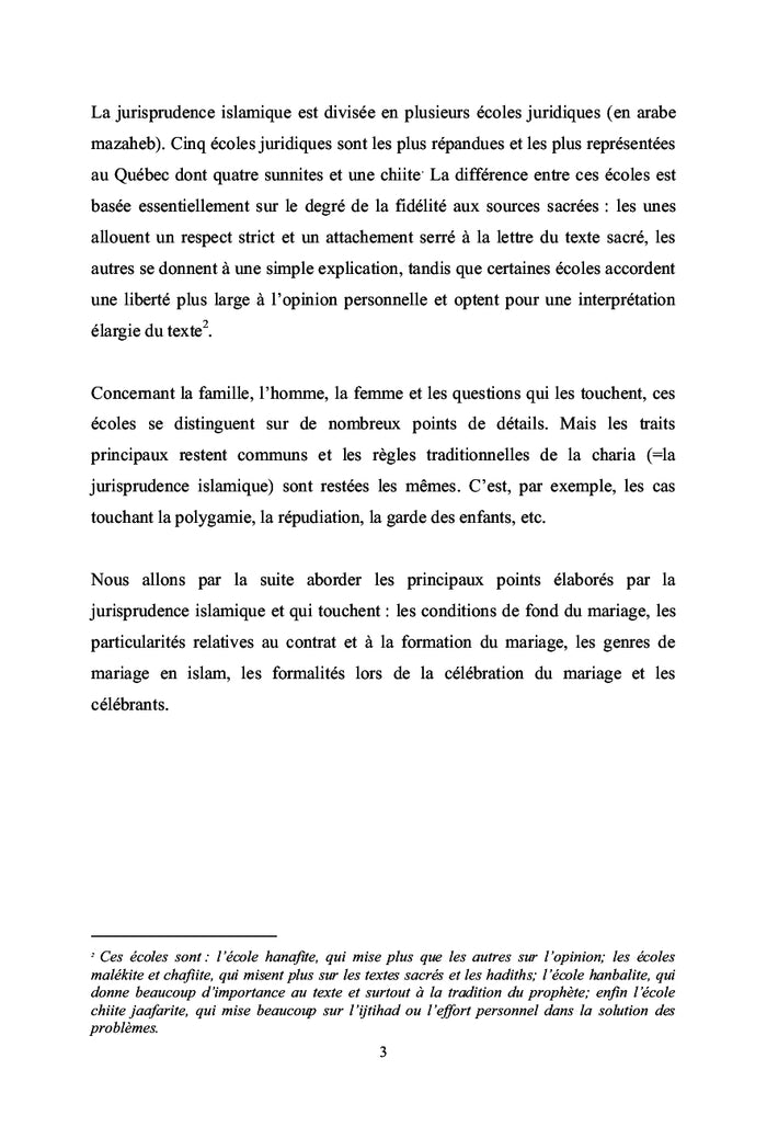 Le mariage des Musulmans au Québec