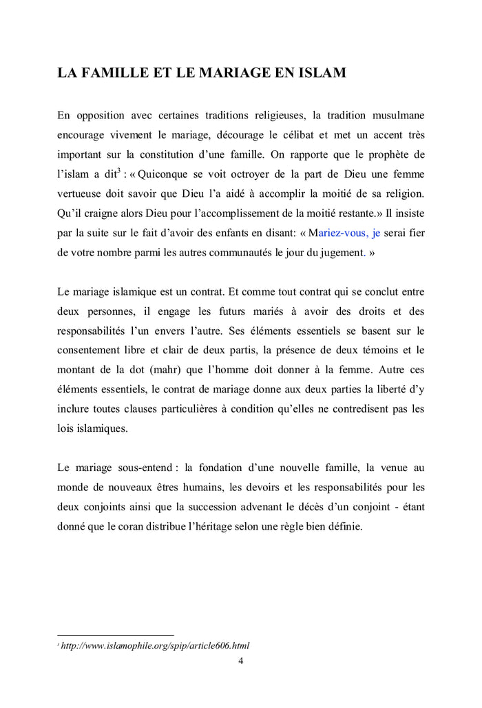 Le mariage des Musulmans au Québec