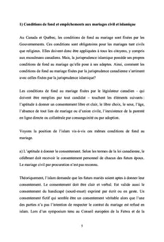 Le mariage des Musulmans au Québec