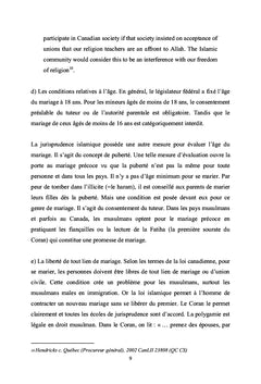 Le mariage des Musulmans au Québec