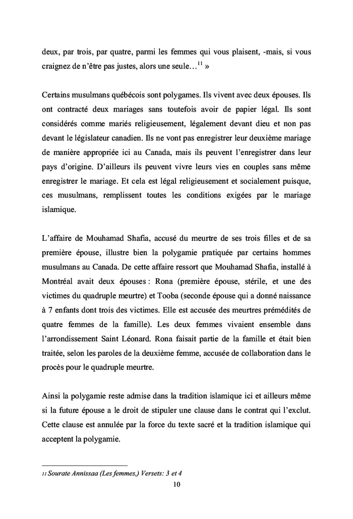 Le mariage des Musulmans au Québec