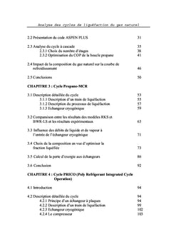 Analyse des cycles de liquéfaction du gaz naturel