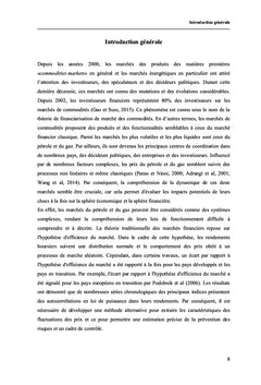 Rendement et volume d'activité des marchés énergétiques