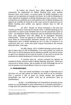 Impact du Mobile Banking sur la messagerie financière à Mbujimayi