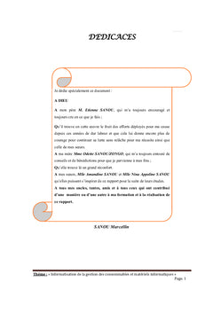 Informatisation de la Gestion des Consommables et Matériel Informatique