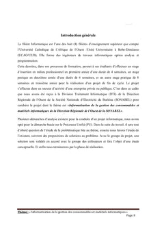 Informatisation de la Gestion des Consommables et Matériel Informatique