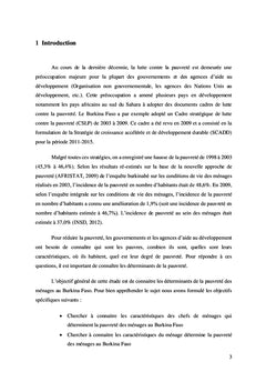 Les déterminants de la pauvreté au Burkina Faso