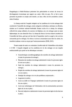 Les déterminants de la pauvreté au Burkina Faso